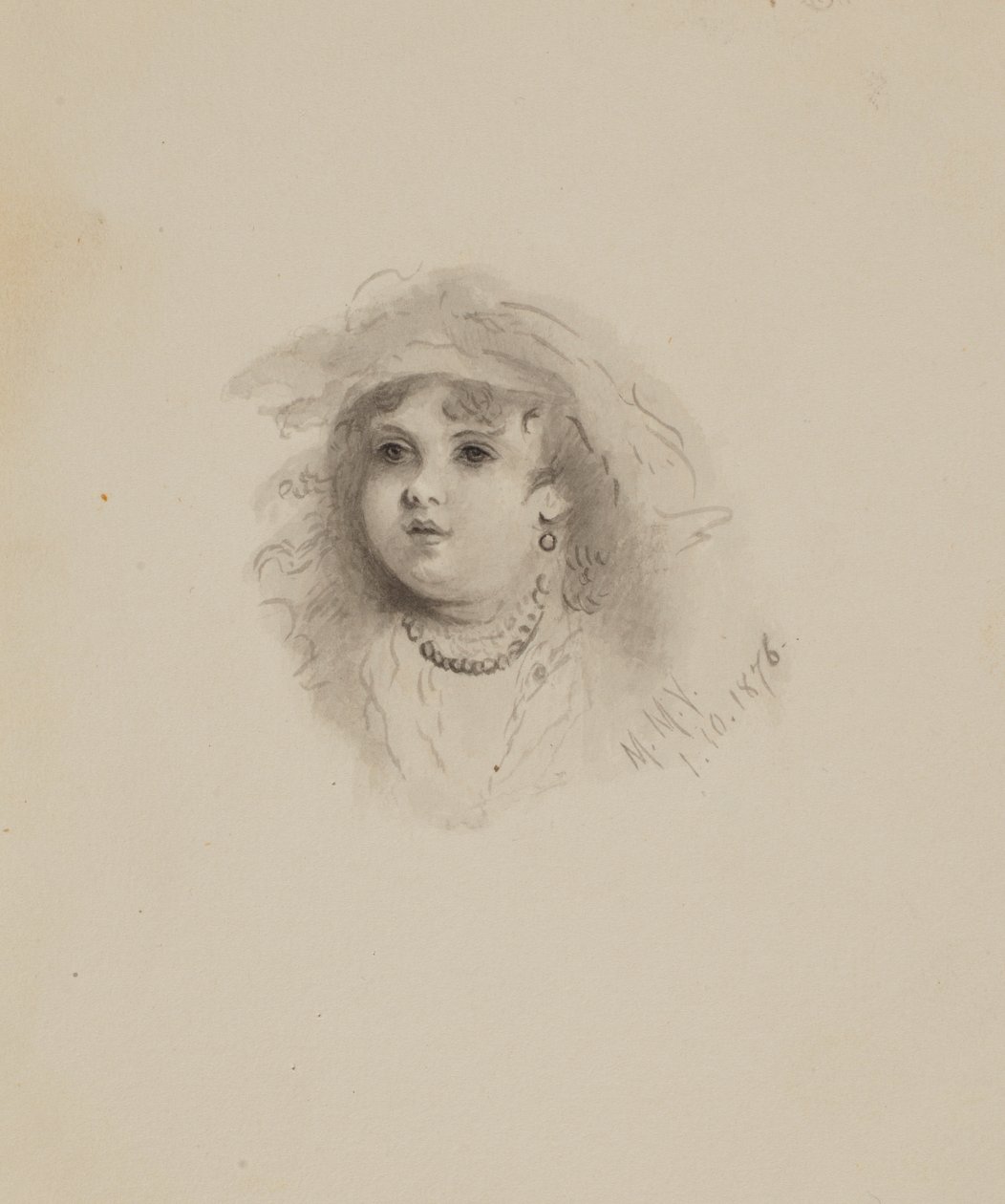 Uden titel (Hoved af et barn) af Mary Vaux Walcott