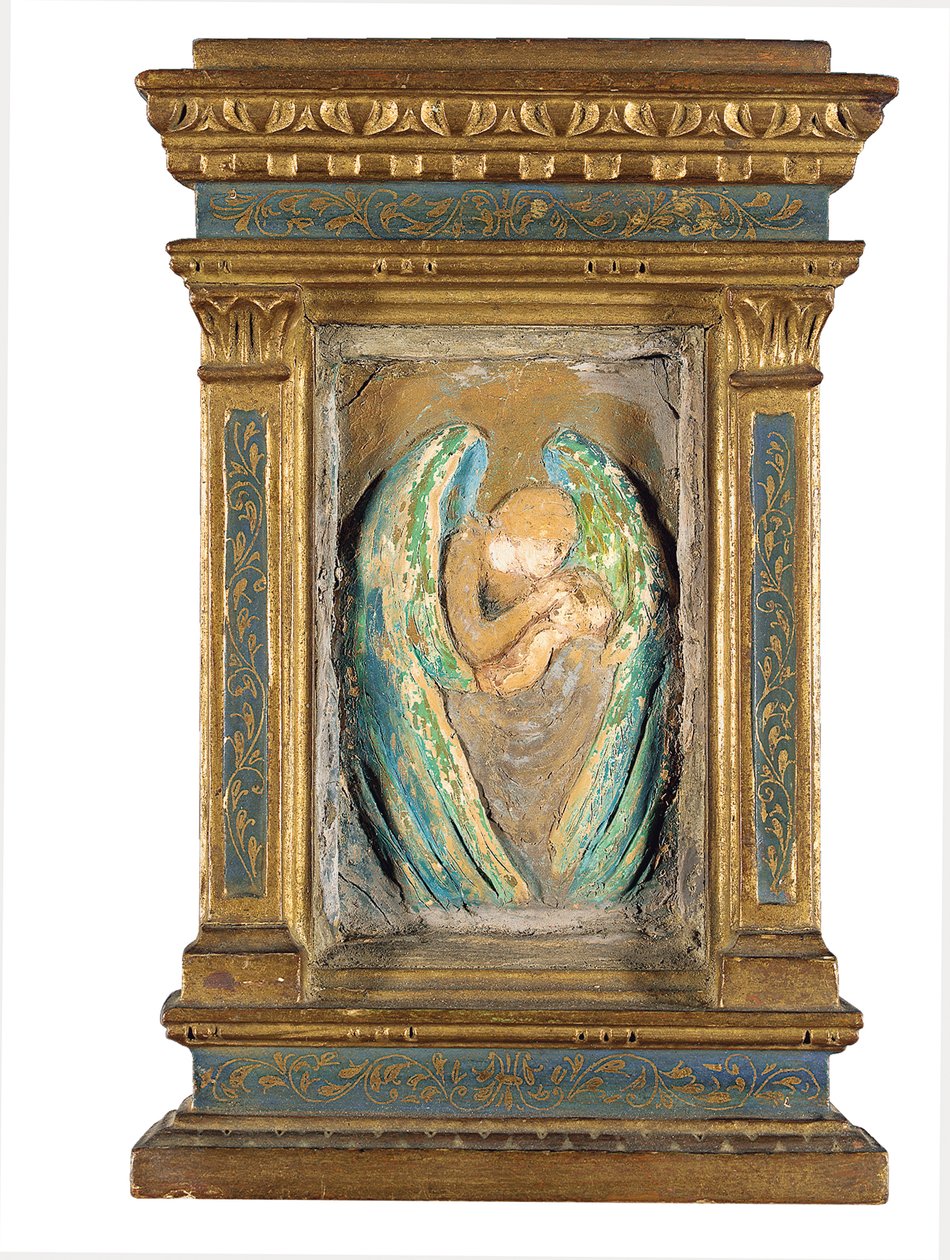 Death Crowning Innocence (terracotta) af Mary Watts