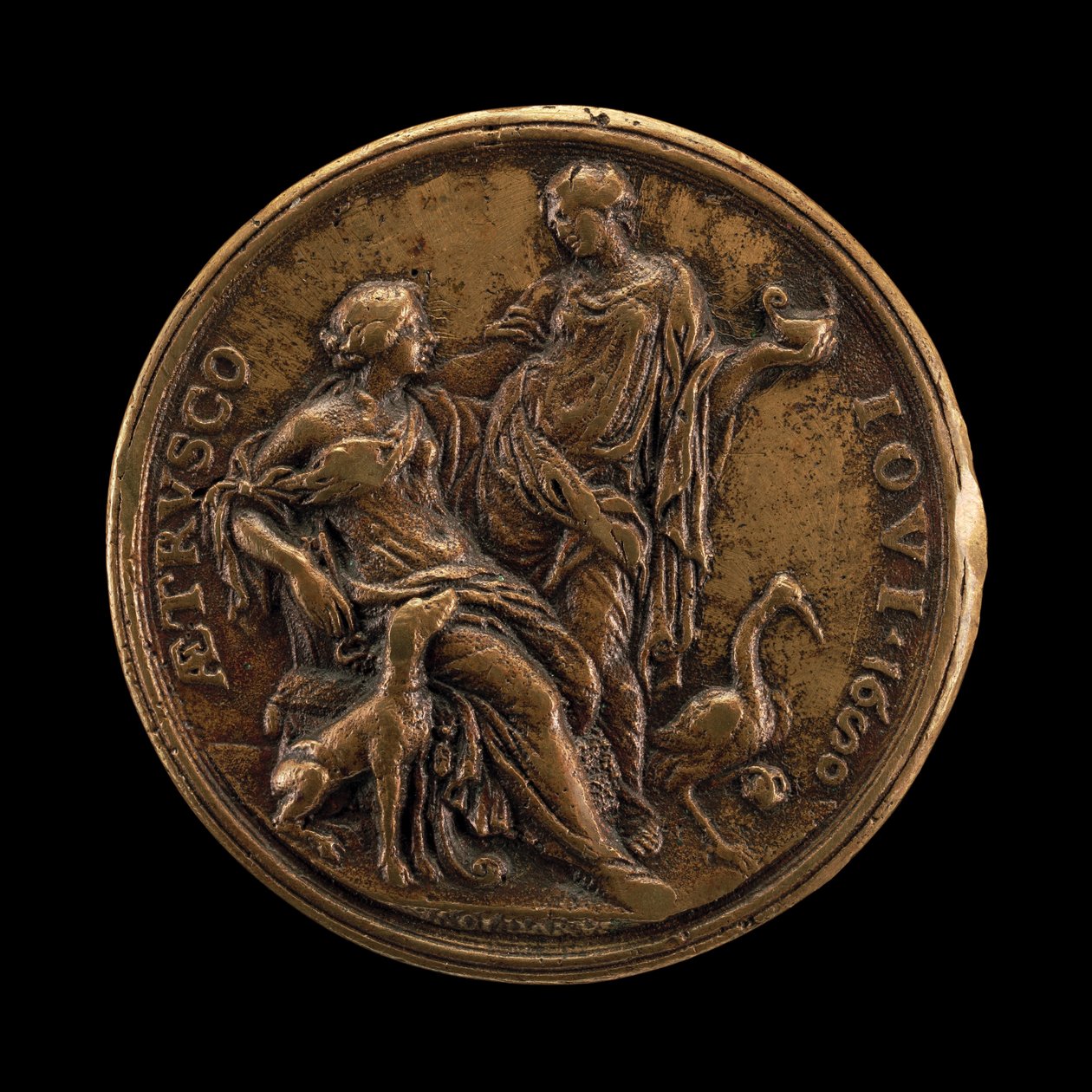 Allegori om årvågenhed og loyalitet [omvendt], 1680. af Massimiliano Soldani