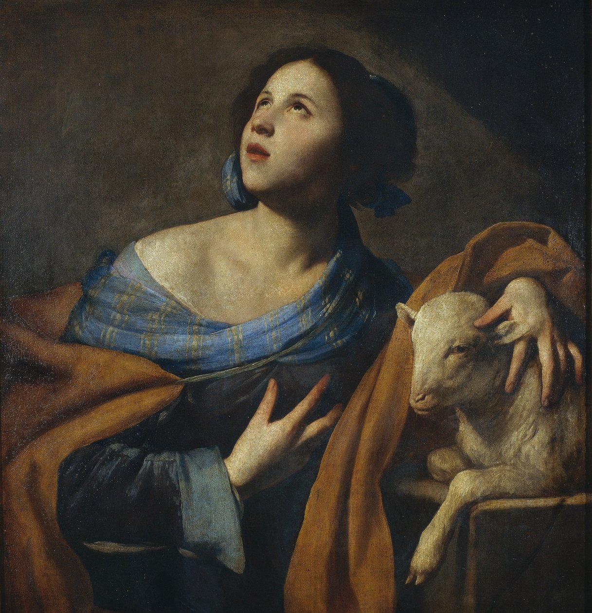 Sankt Agnes af Massimo Stanzione