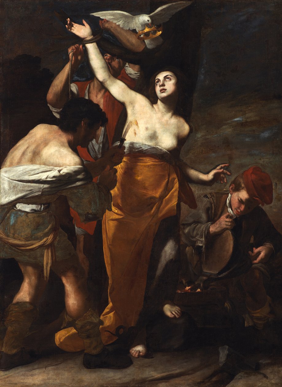 The Martyrium of Saint Agatha, ca 1619. af Massimo Stanzione