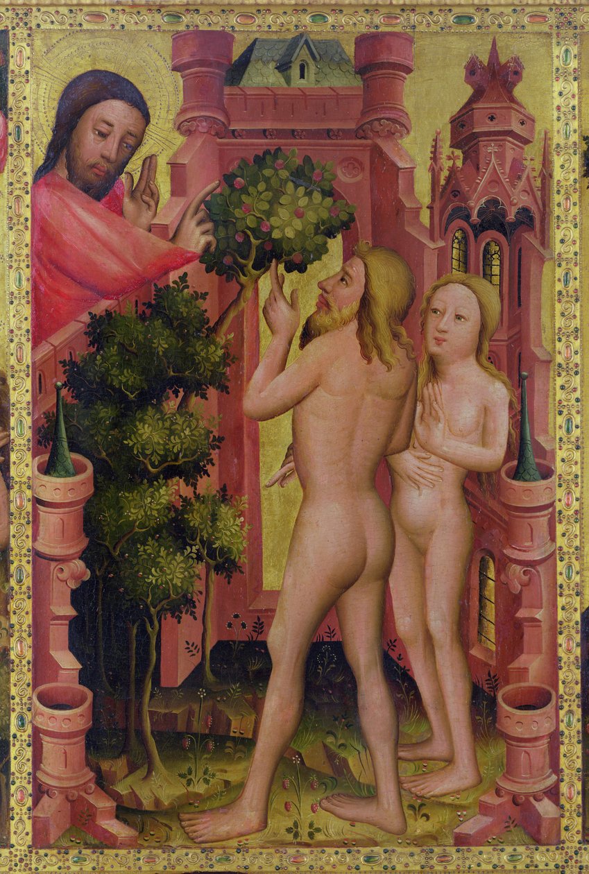 Kundskabens træ, detalje fra Grabow-altertavlen, 1379-83 (tempera på panel) af Master Bertram of Minden