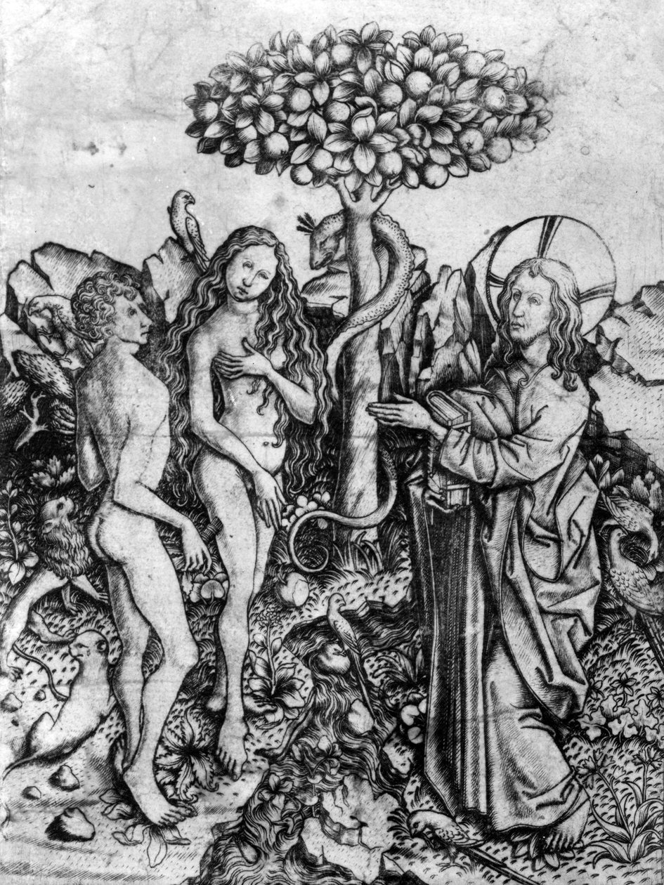 Menneskehedens fald, ca. 1450-67 af Master E. S.