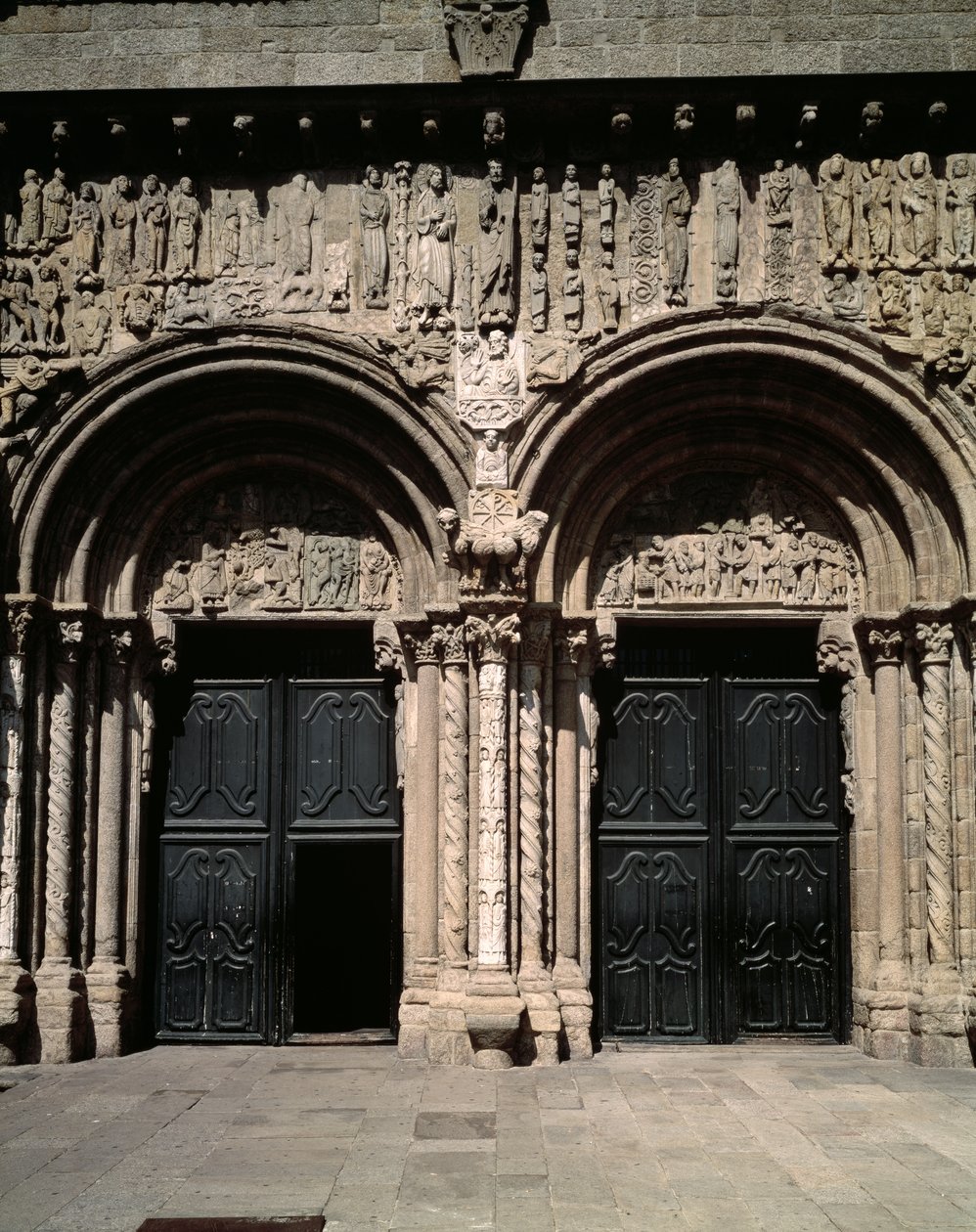 Udsigt over Portico de las Platerias af Master Mateo
