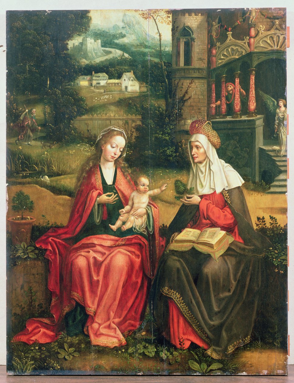 Madonna og barn med St. Anne af Master of 1518