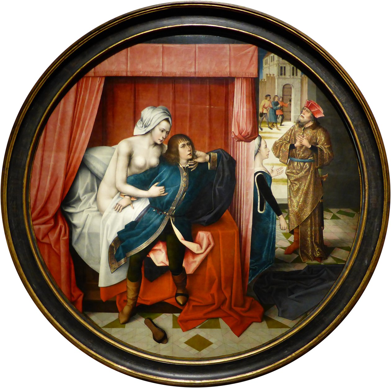 Joseph og Potifars kone af Master of Affligem