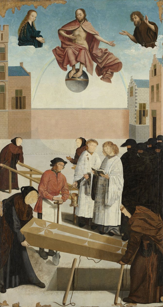 Burying the Dead fra The Seven Works of Mercy, 1504 af Master of Alkmaar