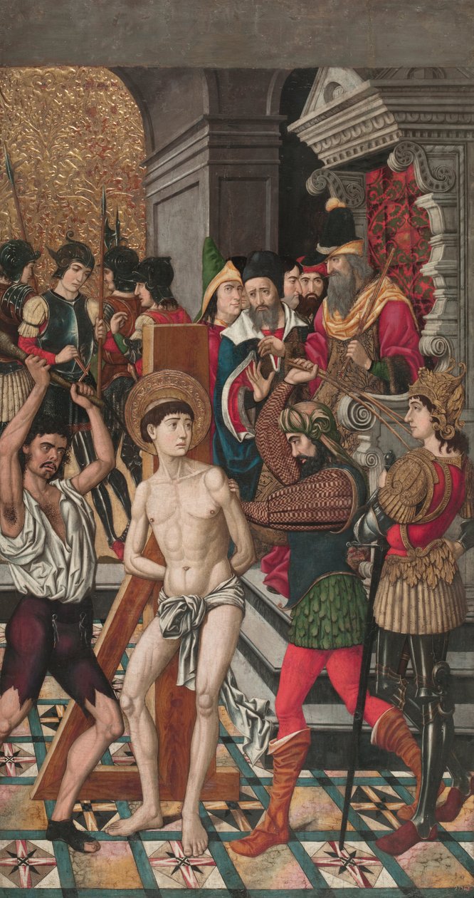 Flagellering af Saint Vincent af Master of Castelsardo