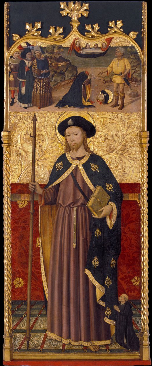 Saint James med en donor og halshugning af Saint James af Master of Cruïlles
