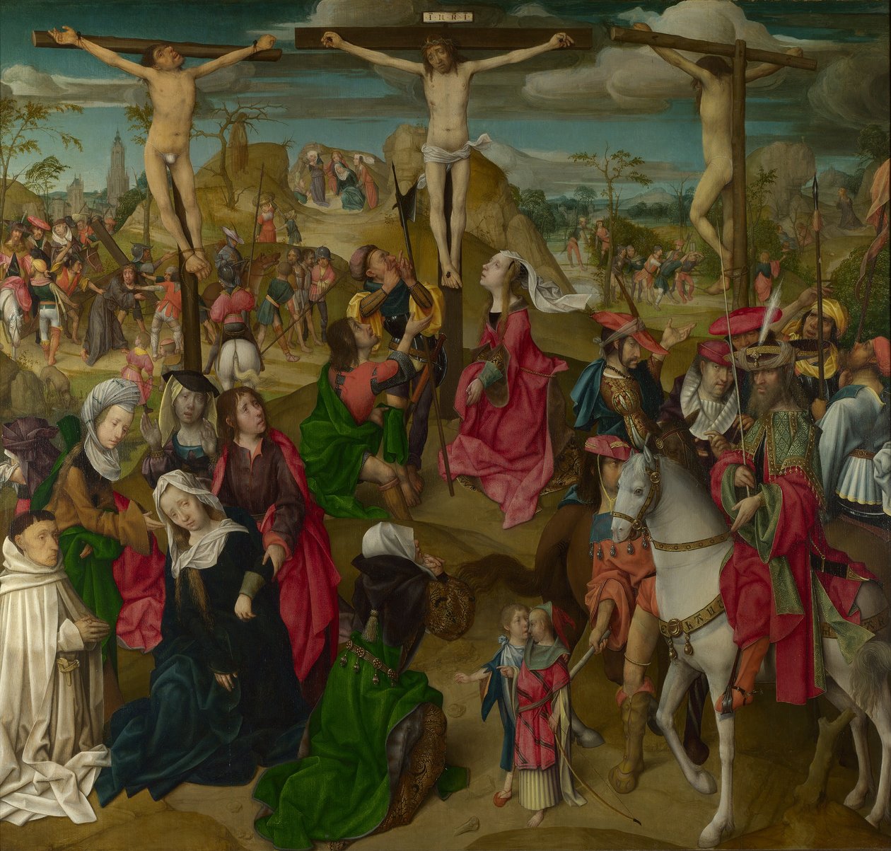Scener fra Kristi lidenskab, 1510 (olie på eg) af Master of Delft