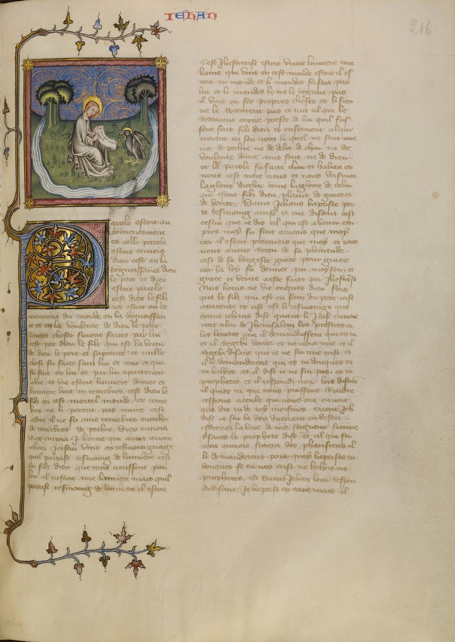 Saint John på Patmos af Master of Jean