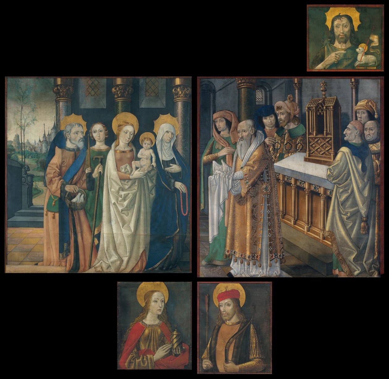 Malerier fra dørene til orgelet fra La Seu dUrgell domkirke af Master of La Seu