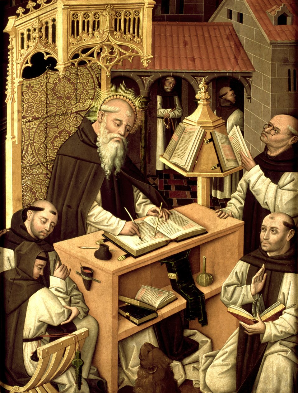 Sankt Jerome i scriptorium af Master of Parral