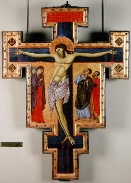The Crucifixion, ca. 1270-80 (tempera på panel) af Master of San Francesco