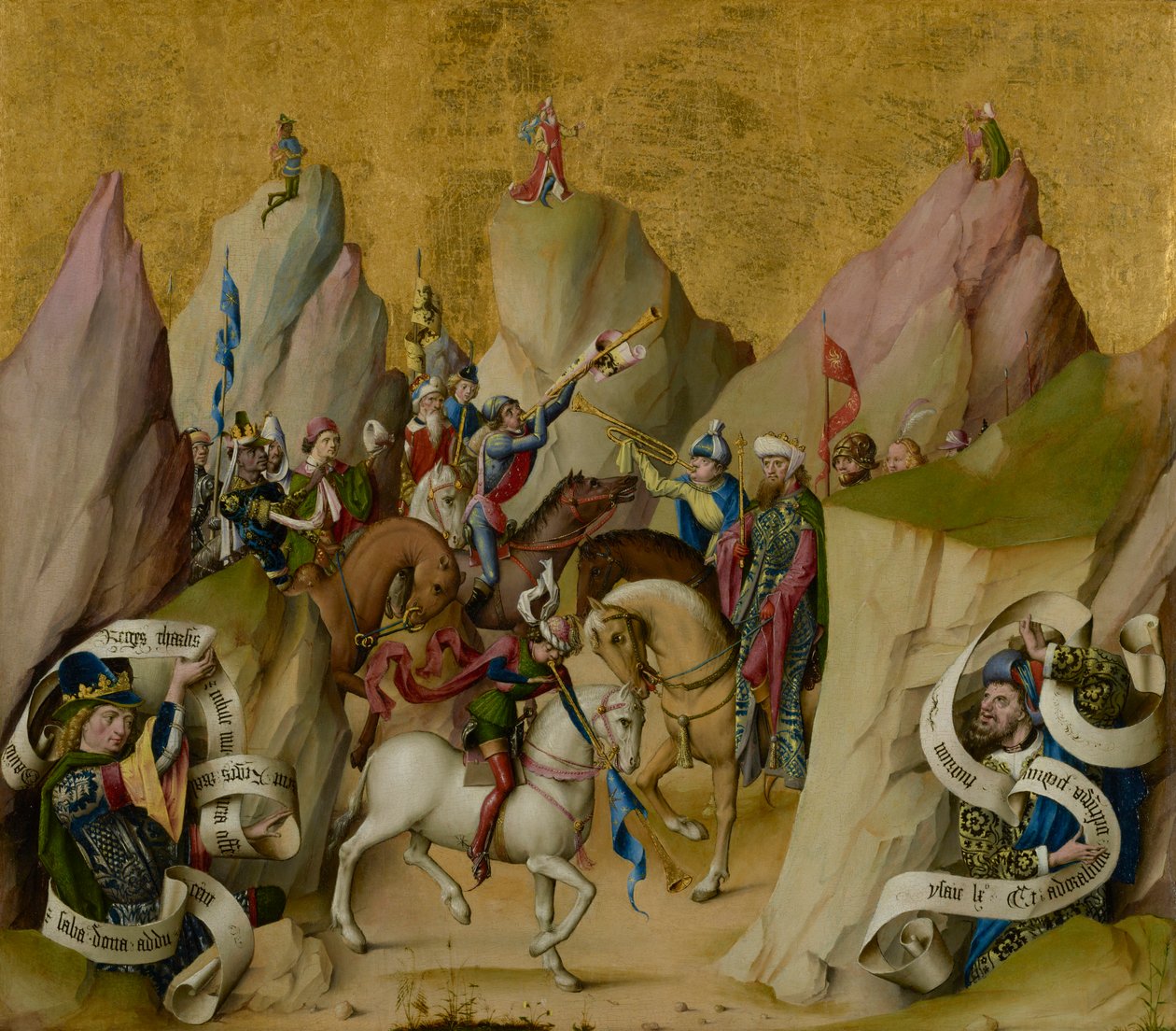 De tre kongers møde med David og Esajas, ca. 1475 af Master of St. Bartholemew