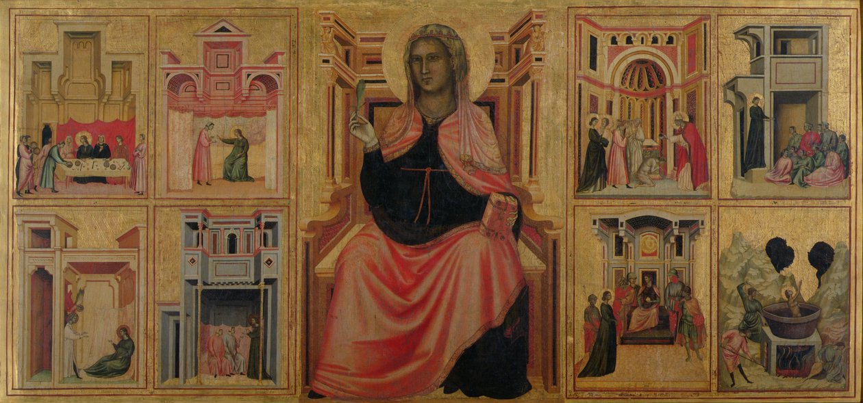Skt. Cecilia og scener fra hendes liv, ca. 1304 (tempera på panel) af Master of St. Cecilia