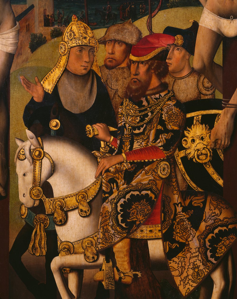 Passion Triptykon, Korsfæstelse, centralt panel, detalje (se også 345855) af Master of St. Godelieve Legend