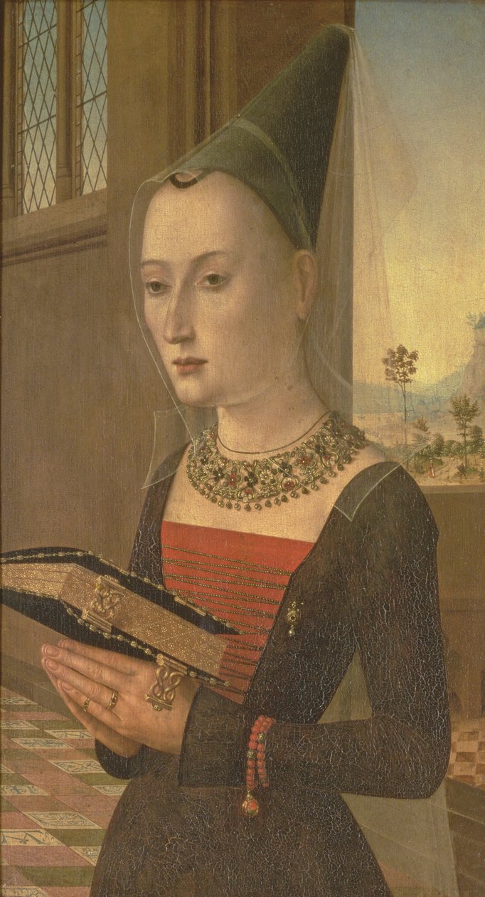 Portræt af Maria Bonciani, Pierantonio Baroncellis kone af Master of the Baroncelli Portraits