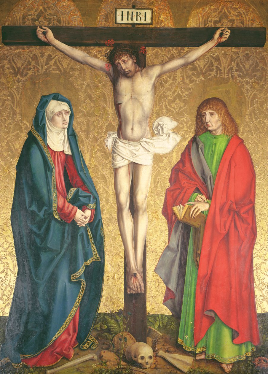 Korsfæstelse, midterpanel fra bordet på højalteret, 1430 af Master of the Carnation