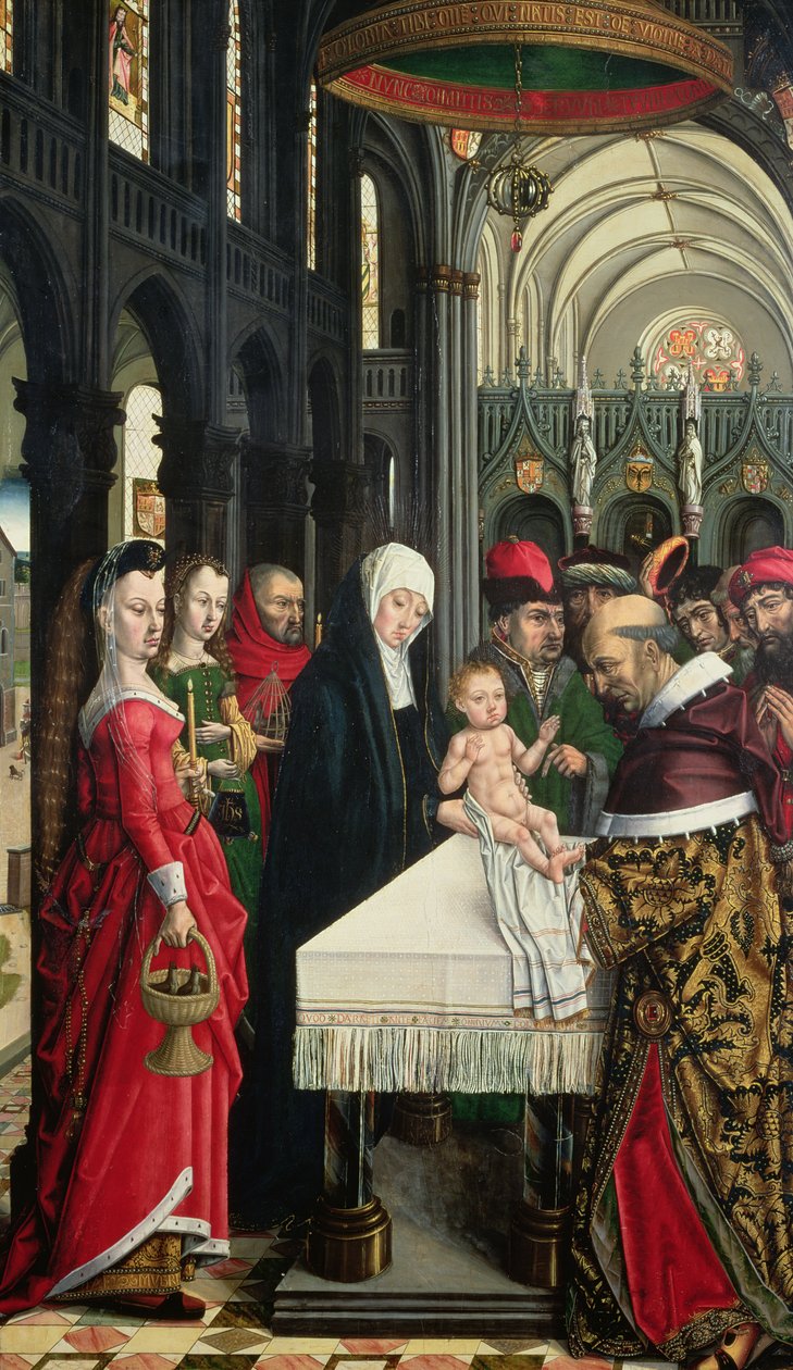 Præsentationen i templet, ca. 1500 af Master of the Catholic Kings Master of the Catholic Kings