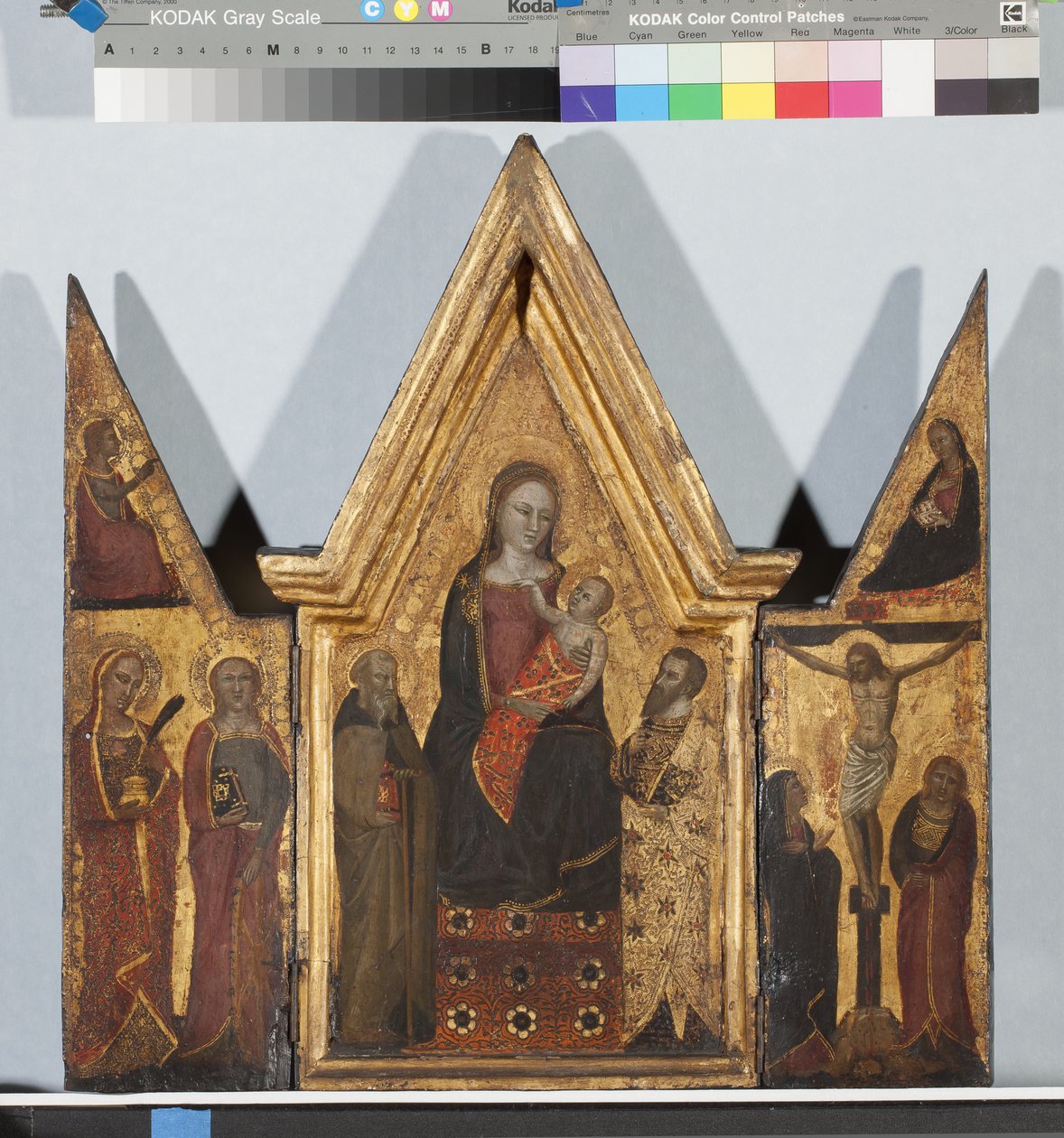 Bærbar Triptykon, c.1380 tempera på panel af Master of the Christchurch Coronation