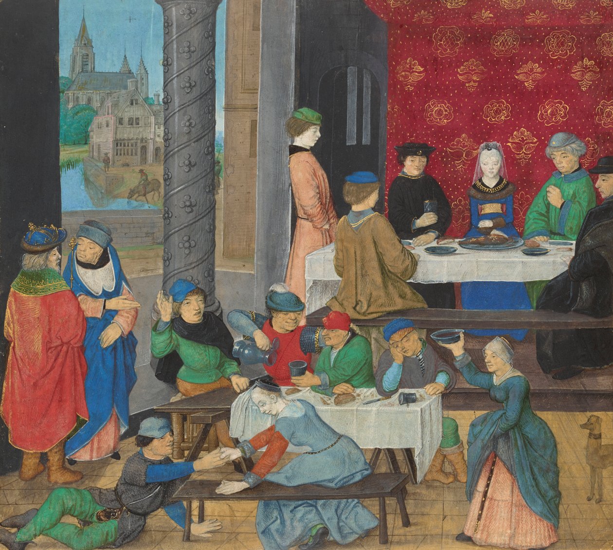 The Temperate and the Intemperate, c.1475-80 af Master of the Dresden Prayer Book