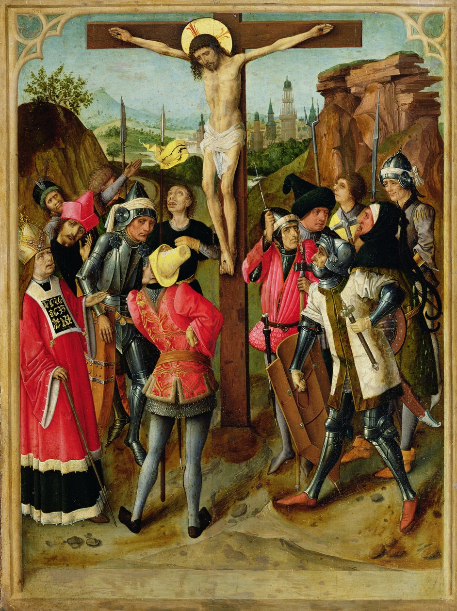 Korsfæstelsen, ca. 1460-75 af Master of the Gathering of the Manna
