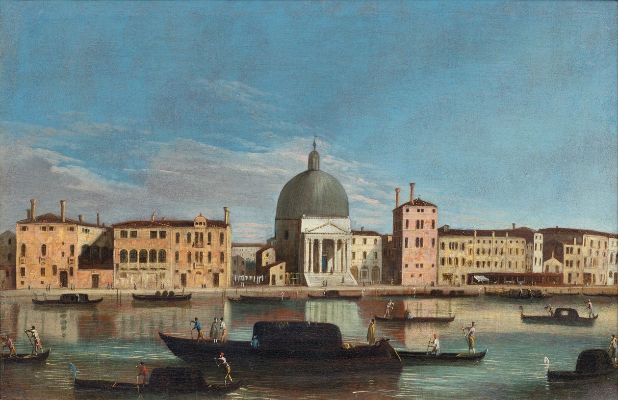 Canal Grande med kirken San Simeone Piccolo. af Master of the Langmatt Foundation Views
