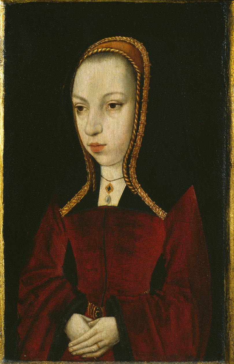 Portræt af Margaret af Østrig, ca. 1495 (maleri på træpanel) af Master of the Legend of the Magdalen