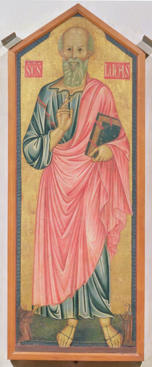 Evangelisten Sankt Lukas (tempera på panel) af Master of the Magdalen