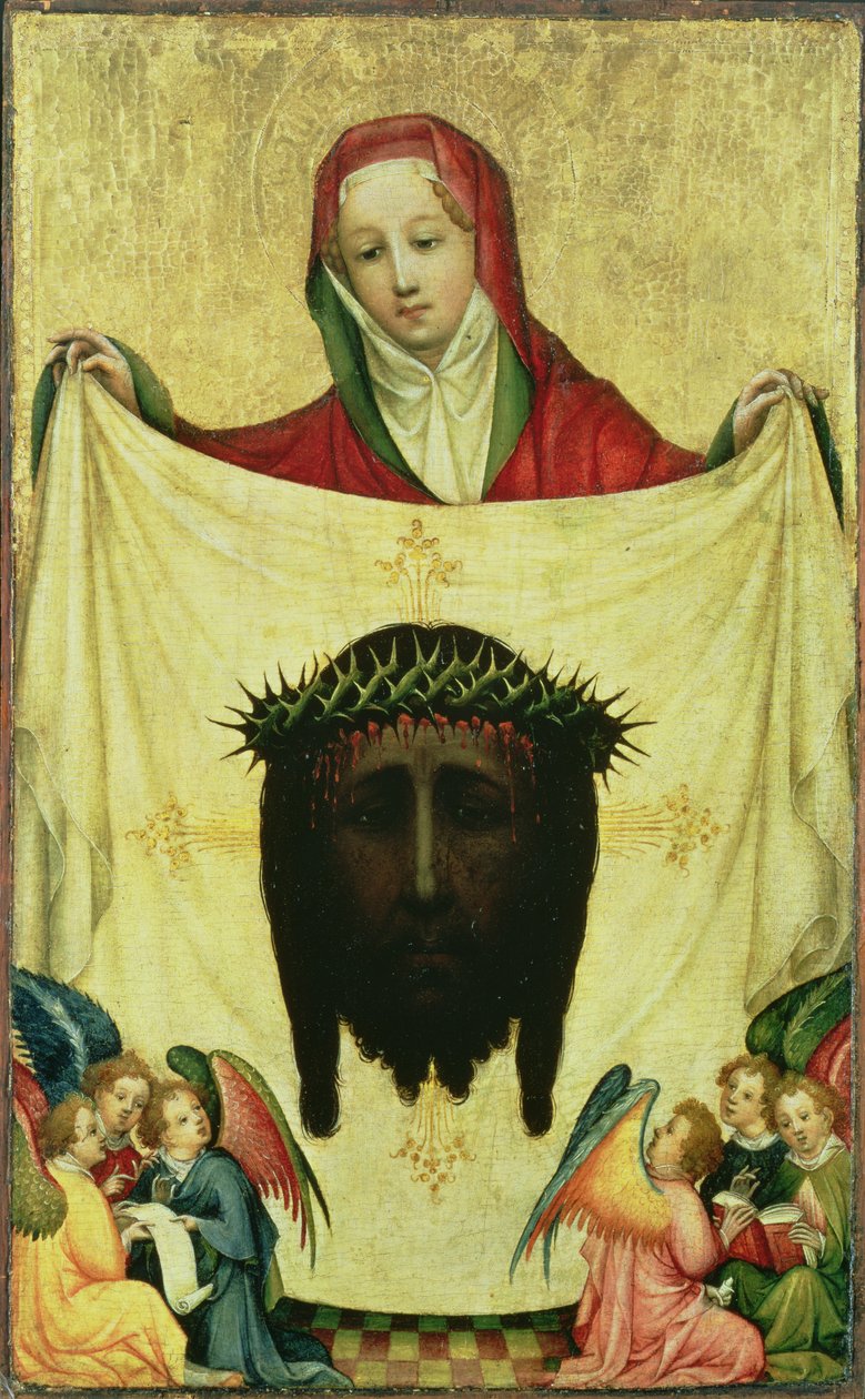 Sankt Veronica med Kristi Ligklæde, ca. 1420 af Master of the Munich St. Veronica
