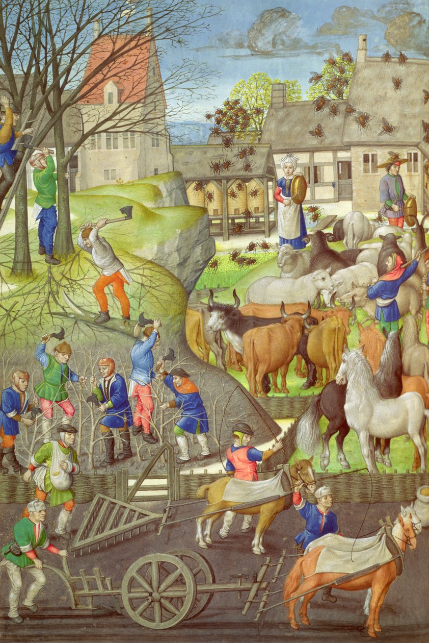 Ms 311,fol.41v Illustration til georgikerne af Virgil, c.1500 af Master of the Prayer Books