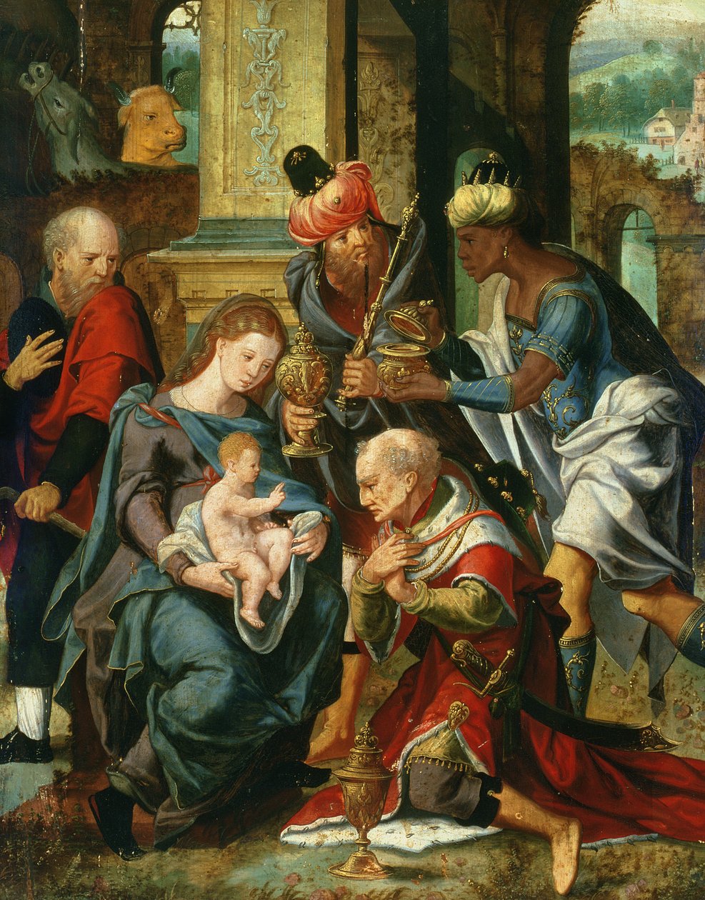 Magiernes tilbedelse, 1530 af Master of the Prodigal Son