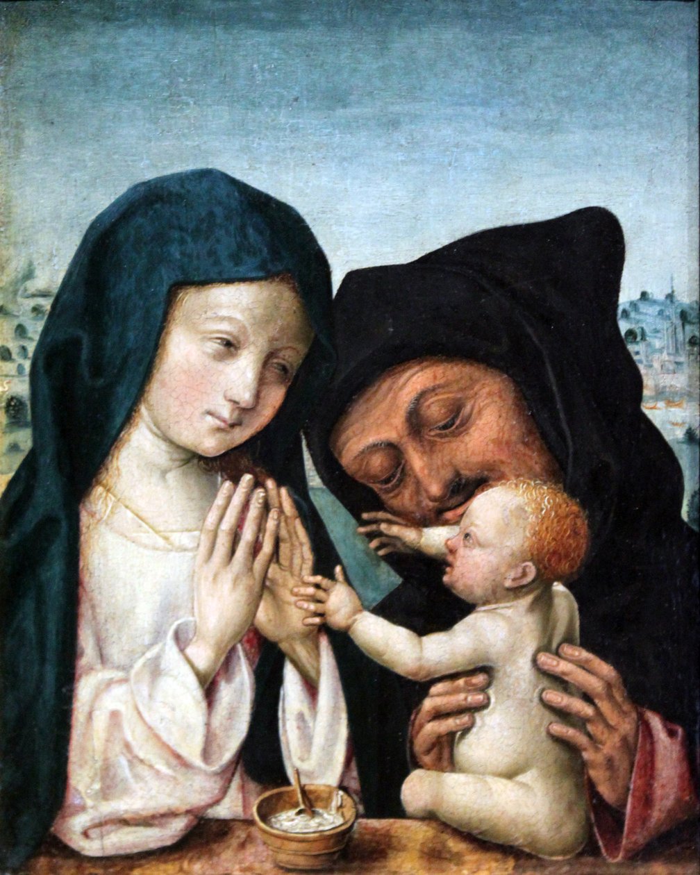 Den hellige familie af Master of the Saint Bartholomew Altarpiece