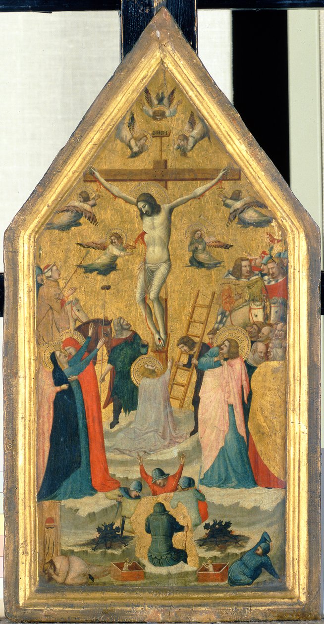 Kristi korsfæstelse (tempera på panel) af Master of the School of Rimini
