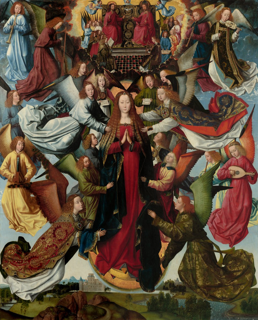 Mary, Himmelens Dronning af Master of the St Lucy Legend
