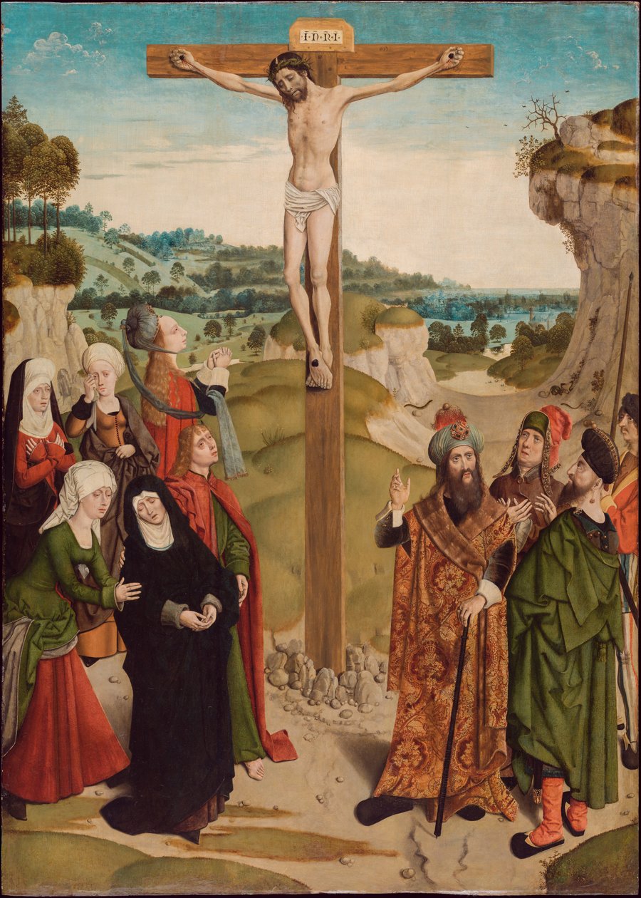 Korsfæstelse, ca. 1485 (tempera på panel) af Master of the Tiburtine Sibyl