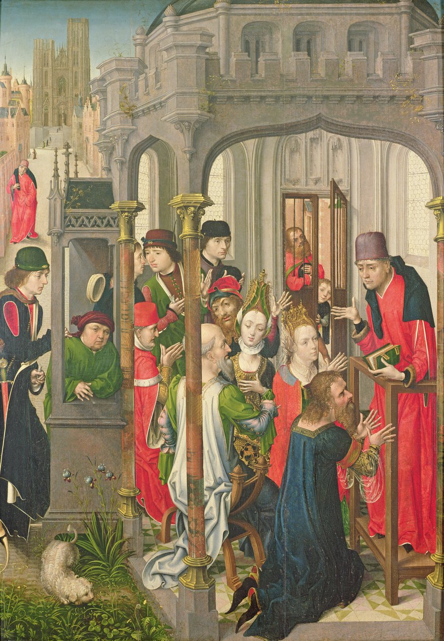 Pastoral Undervisning, c.1470 af Master of the View of St. Gudule