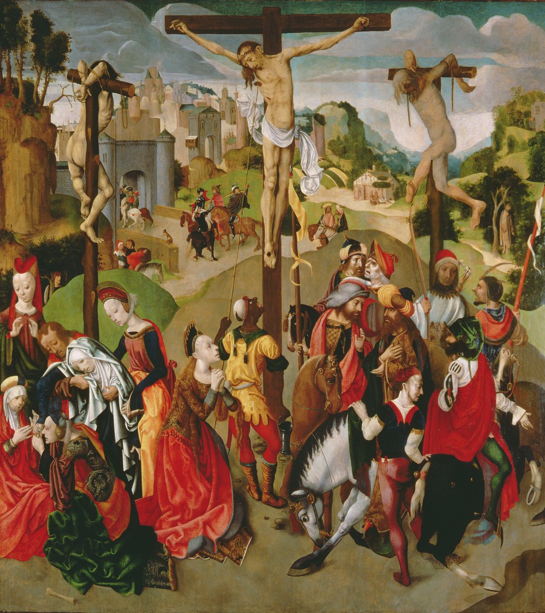 Midterpanel af en korsfæstelsestriptykon, 1490