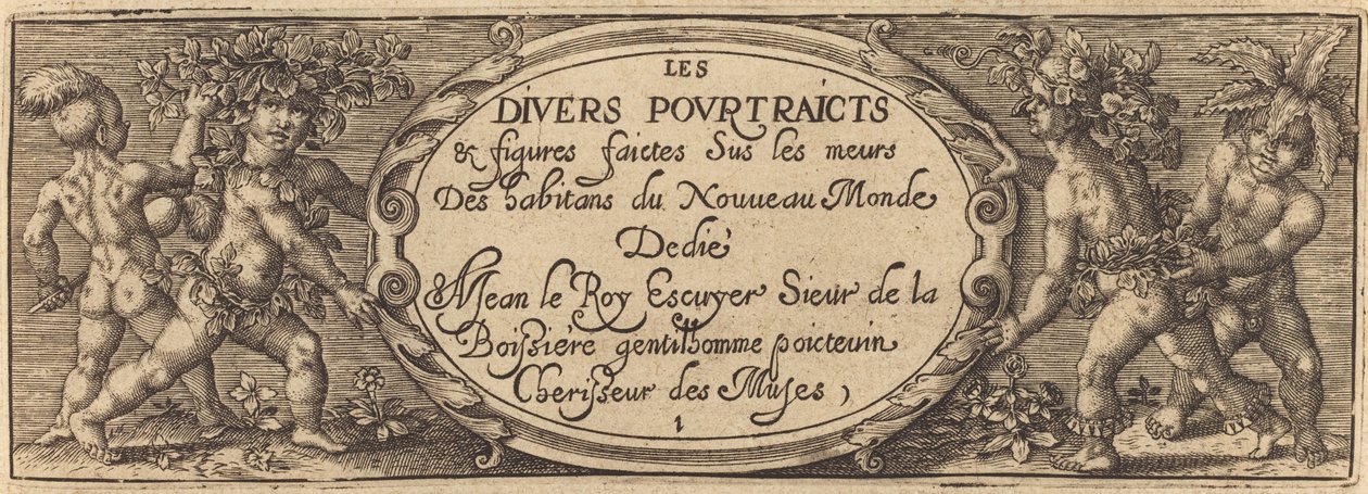 Les divers pourtraicts et figures I (Titelside) af Master AD