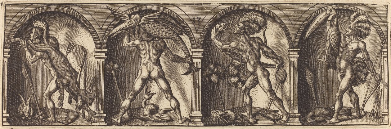 De forskellige portrætter og figurer XIII af Master AD