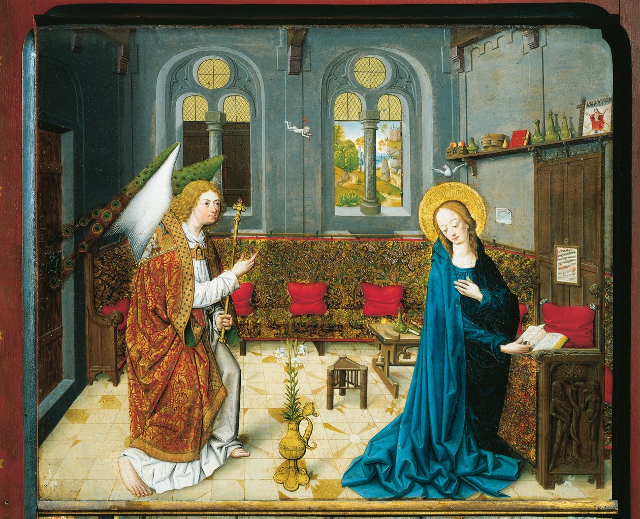 Bebudelsen, fra Historierne fra Marias Liv af Master Aachen