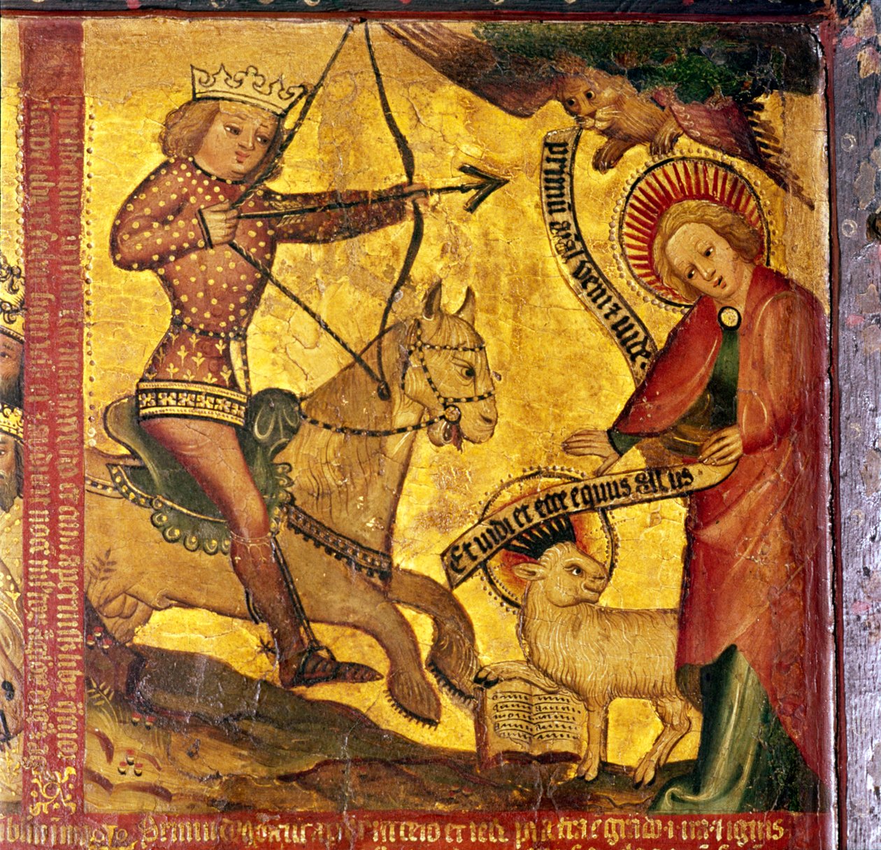 Den første rytter, identificeret med den romerske kejser Gaius AD37-41, 14.-15. århundrede af Master Bertram of Hamburg