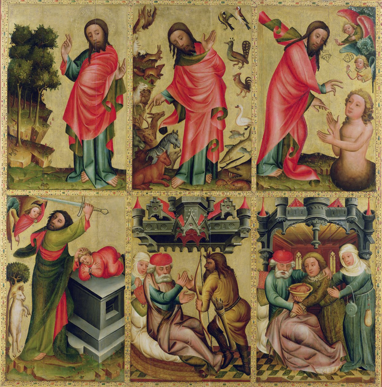 Den indre venstre fløj af højalteret i Peterskirken i Hamborg, Grabower-alteret (tempera på panel) af Master Bertram of Minden