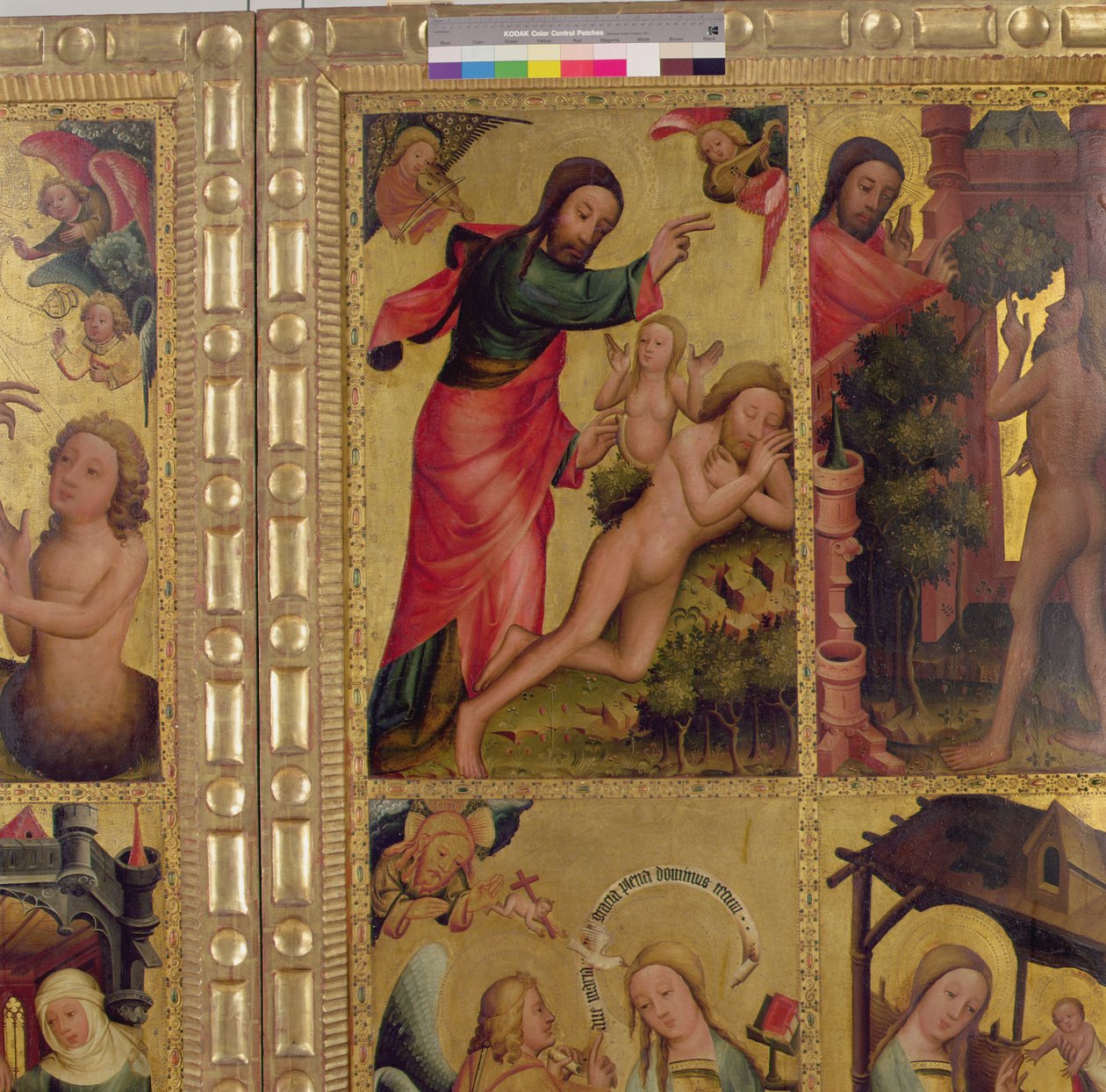 The Creation of Eva, et panel fra Grabower-alteret, St. Petris højalter i Hamborg (se også 153622) af Master Bertram of Minden