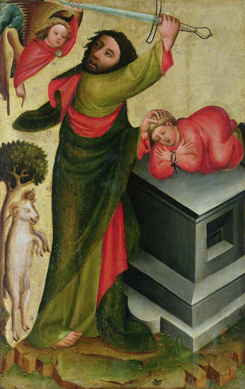 Isaksoffer fra St. Peters Højalter i Hamborg, Grabower-alteret, 1383 (tempera på panel) af Master Bertram of Minden