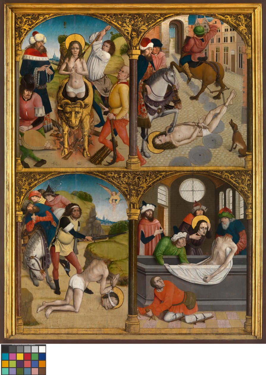 The Legend of St. George, ca. 1500-10 (olie på panel) af Master Bruges