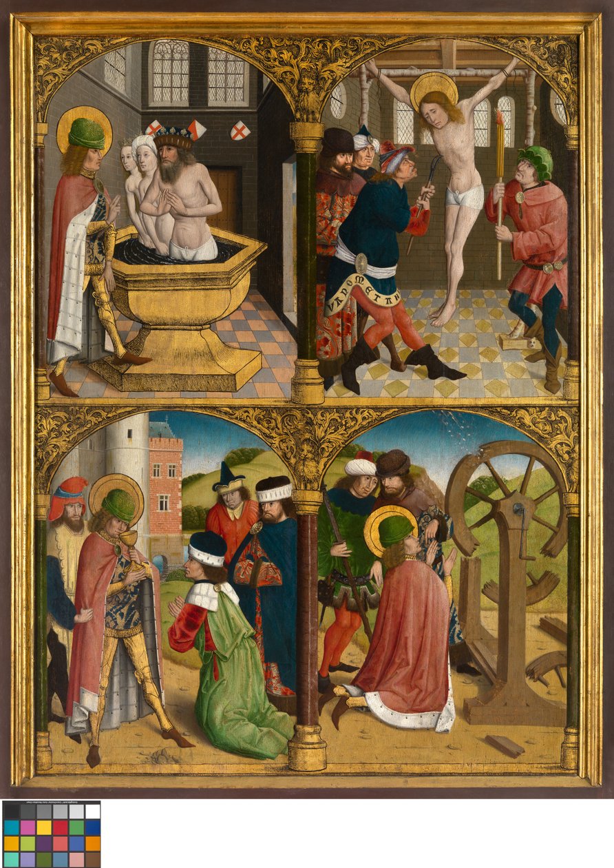 The Legend of St. George, ca. 1500-10 (olie på panel) af Master Bruges