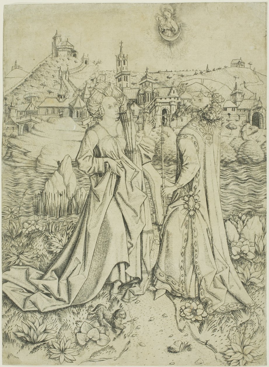 Augustus og Sibyllen af Master E.S.