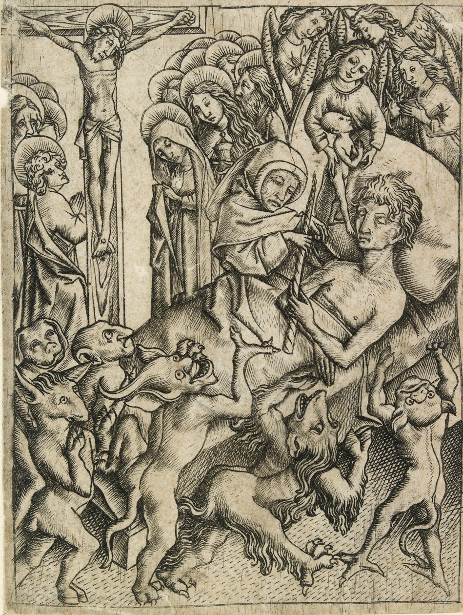Triumfen over al fristelse i dødens time, c1400-tallet af Master ES
